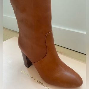 LOEFFLER RANDALL Goldy Leather Knee Boots, size 8